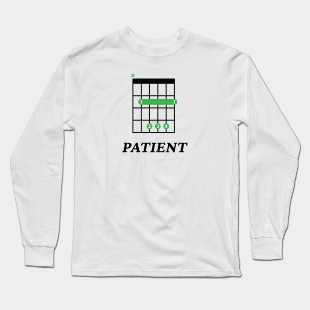 B Patient B Guitar Chord Tab Light Theme Long Sleeve T-Shirt by nightsworthy